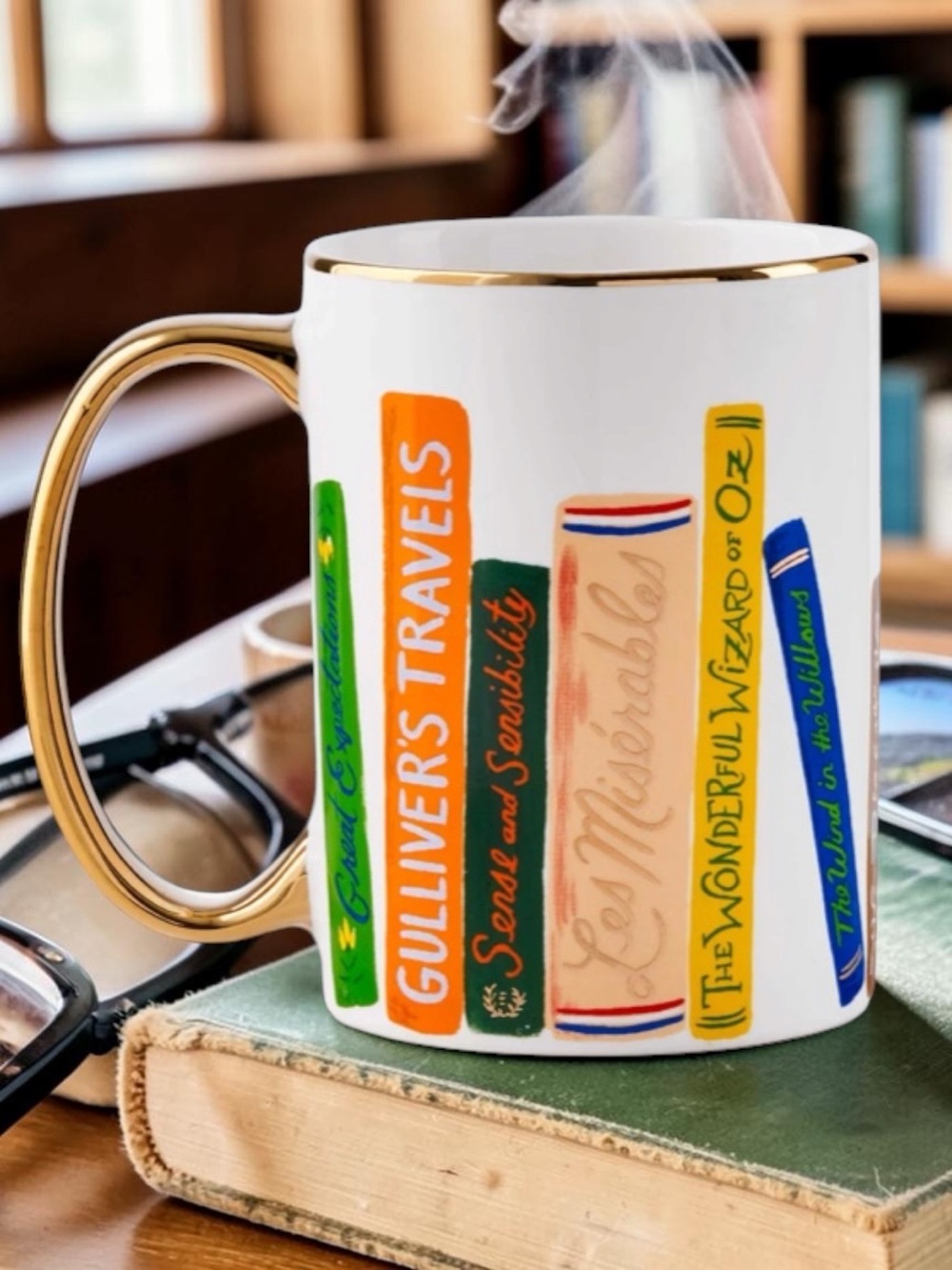 Rifle Paper Co. Everyday Book Club Porcelain Mug | 16 oz.